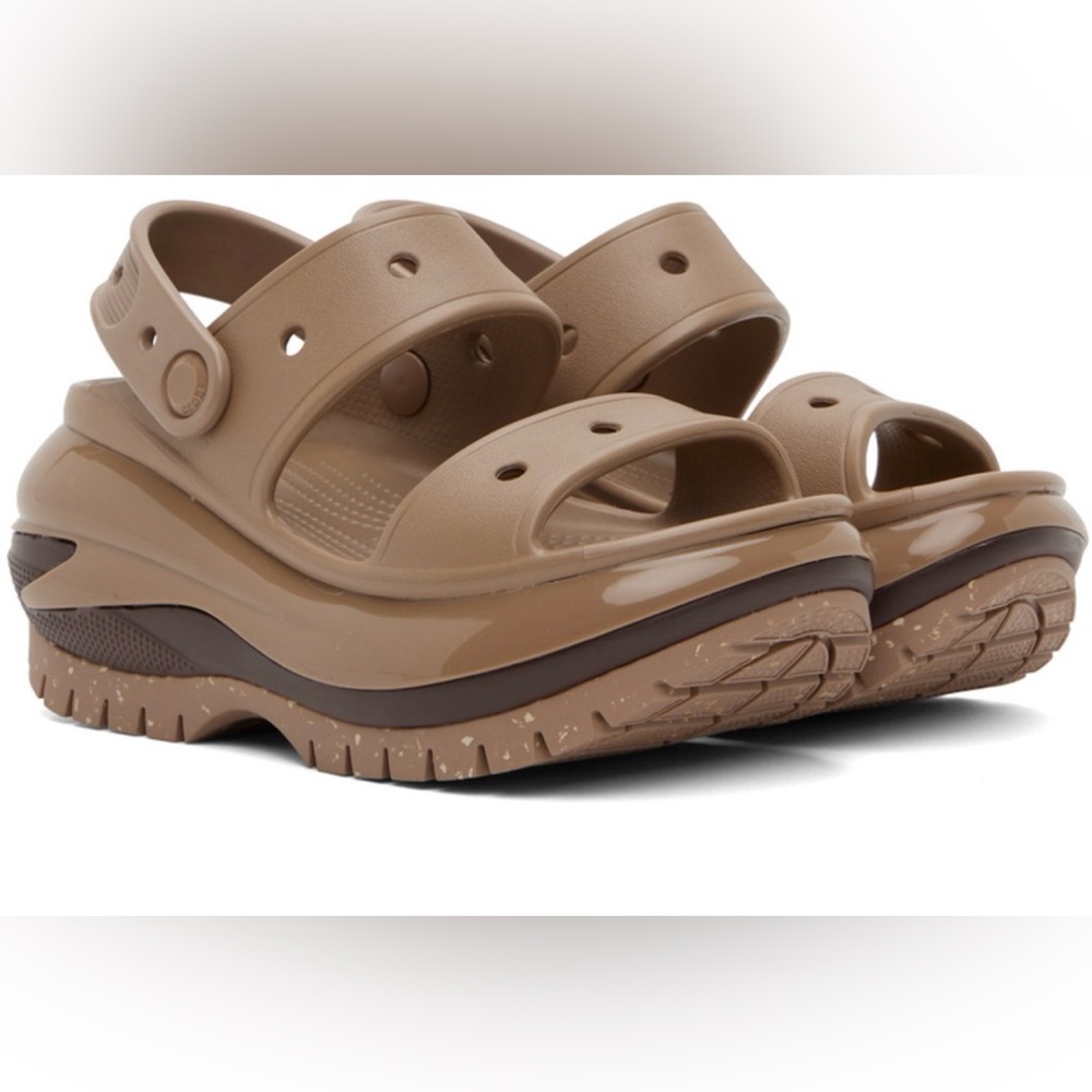 CROCS Mega Crush Sandals Latte Women’s Size 11 NWT